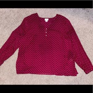 Liz Claiborne long sleeved blouse